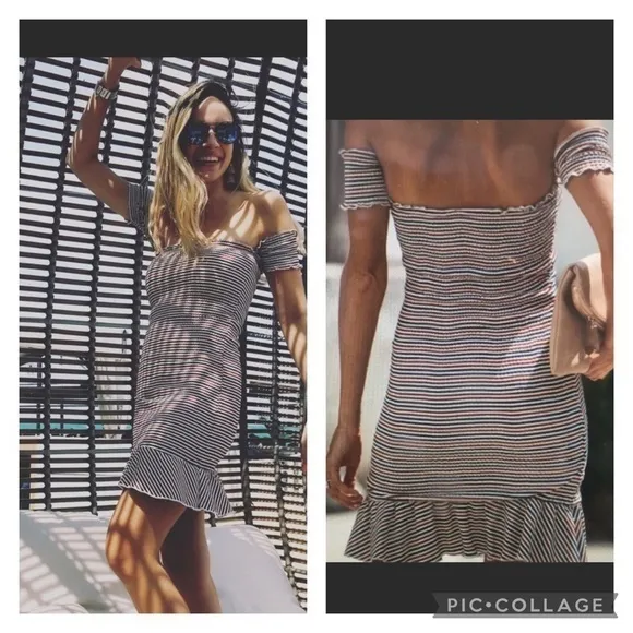 Vici smock style off the shoulder Americana dress - Image 2