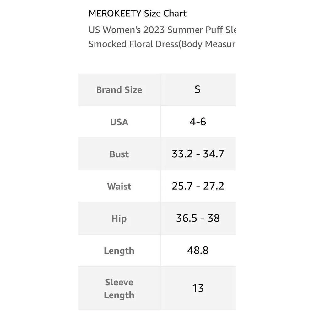 NEW Puff Sleeve Smocked Floral Dress Flowy Tiered Midi Dress S Green - Image 7