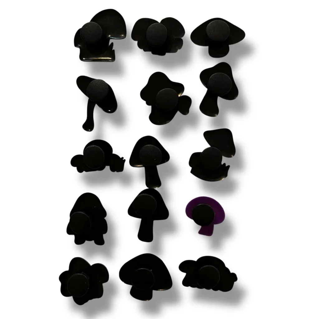 15 pcs Trippy Psychedelic Colorful Dopamine Mushrooms Croc Charms/Jibbitz G - Image 2