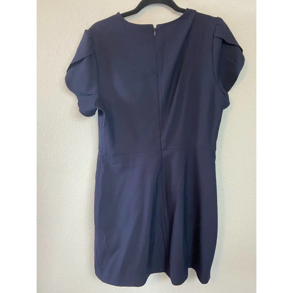 Shoshanna Mercurey Short-Sleeve Mini Tulip Dress Navy size 12 - Image 5
