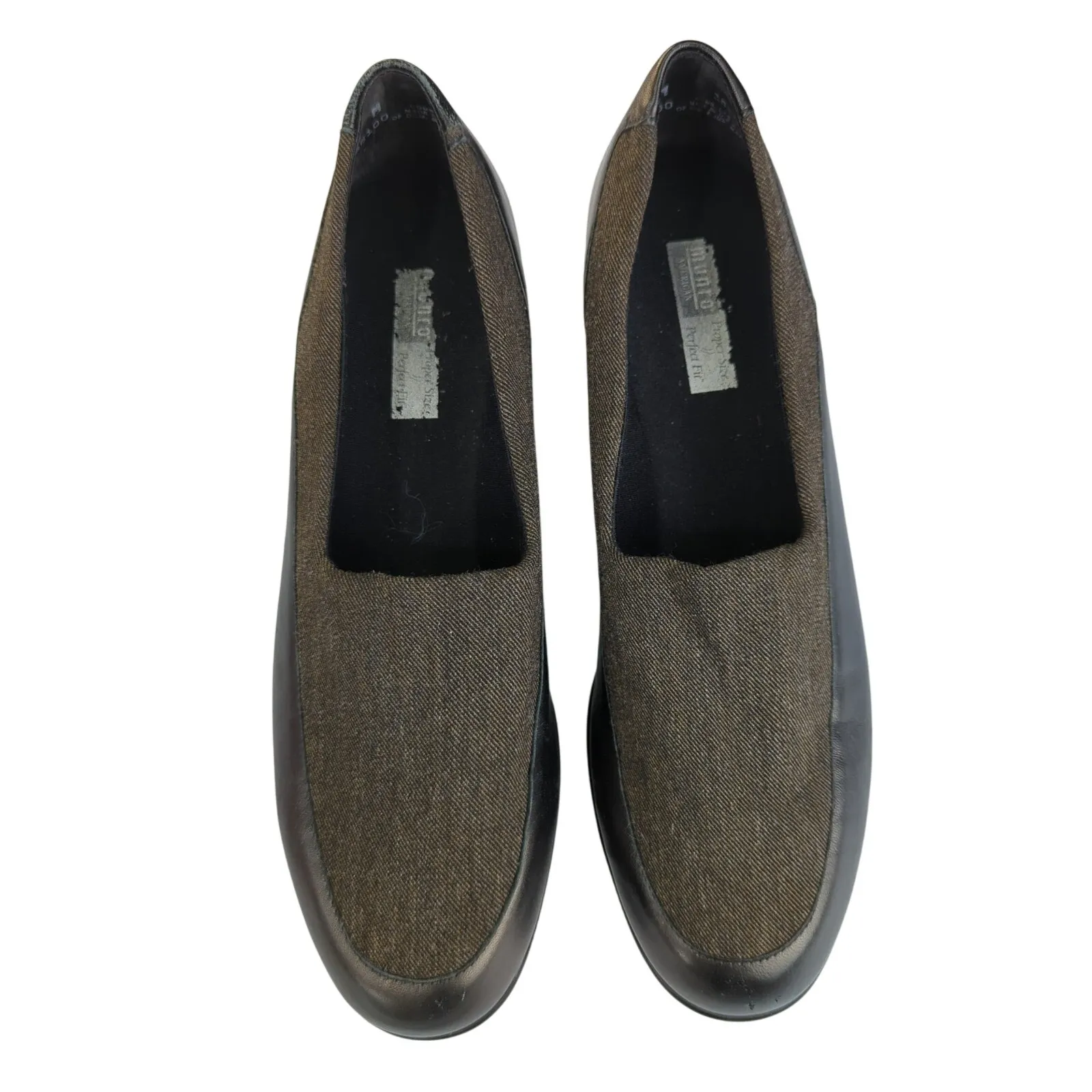 Vintage Munro American Walking Wedge Heel Loafers Women's Size 9 Brown Black‎ - Image 4