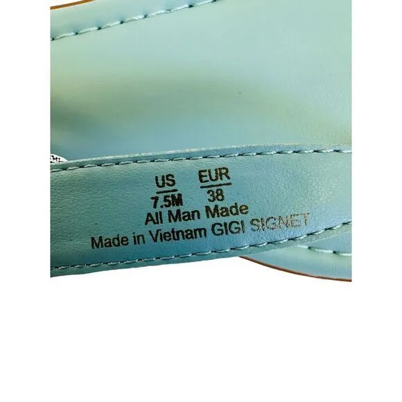 Woman's Sandals Sam Edelman Gigi Signet Tide Blue‎ Size 7.5M NWB Light Weight - Image 10
