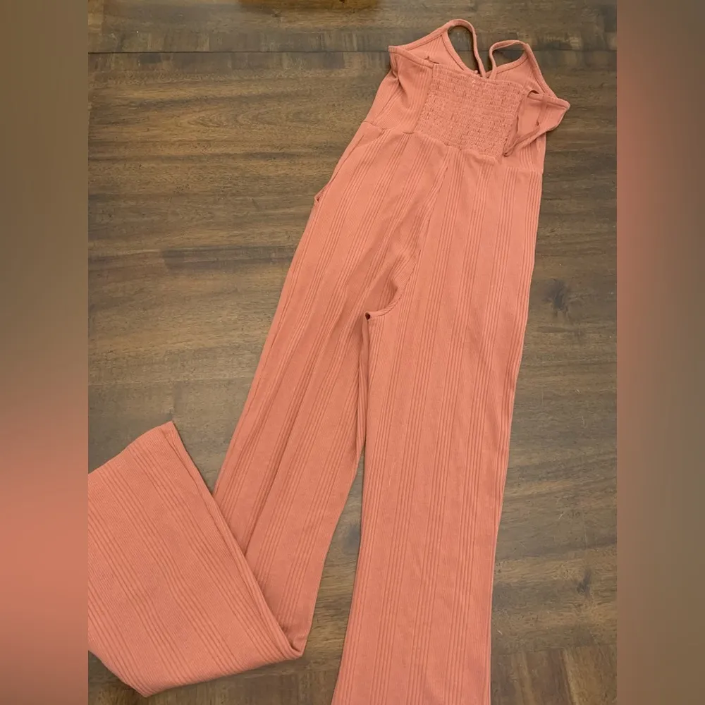 Aerie Jumpsuit Women’s XS Flare Orange Sleeveless New NWT - Image 3