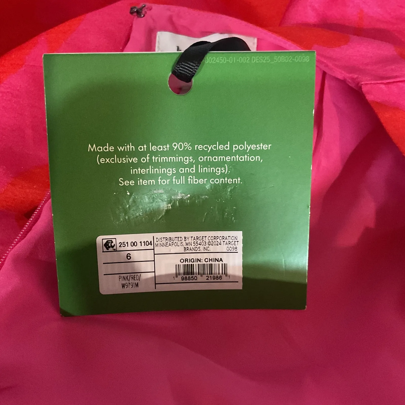 Kate Spade Target Red Pink Classic Floral Sleeveless Peplum Midi Dress Sz 6 NWT‎ - Image 15