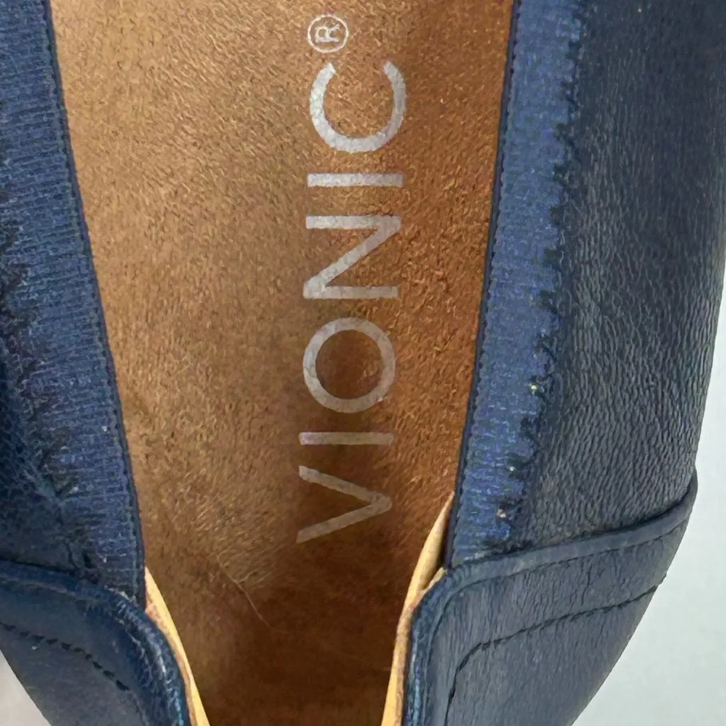 Vionic Caroll Ballet Flat in Navy Leather size 8 EXCELLENT Condition EUC - Image 6