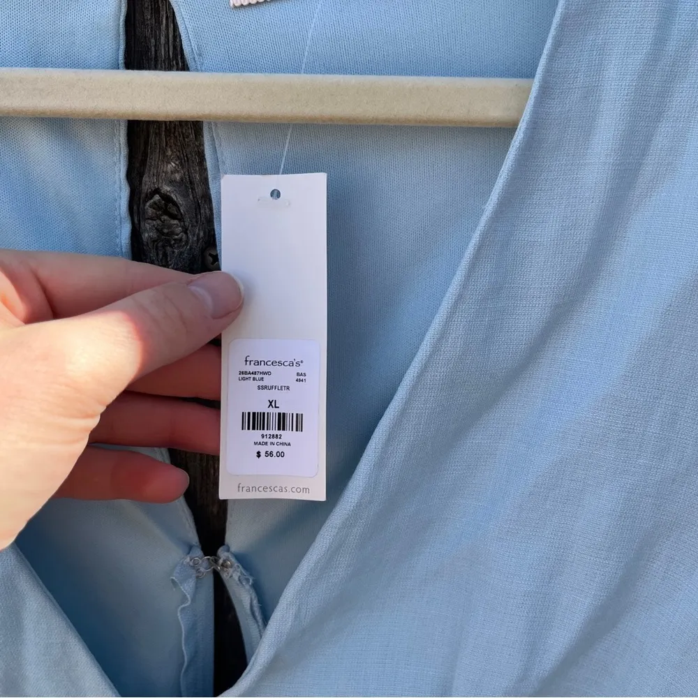 NWT Francesca’s mi ami pastel blue romper - Image 3