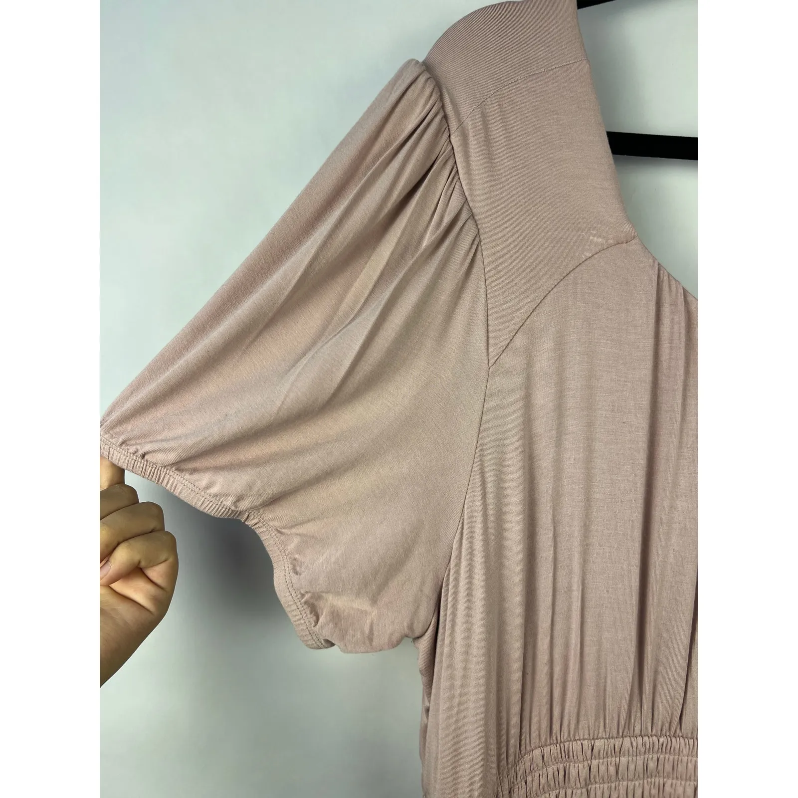 Torrid Babydoll Dress Mauve Super Soft Knit Rayon Spandex Scoop Neck - Image 4