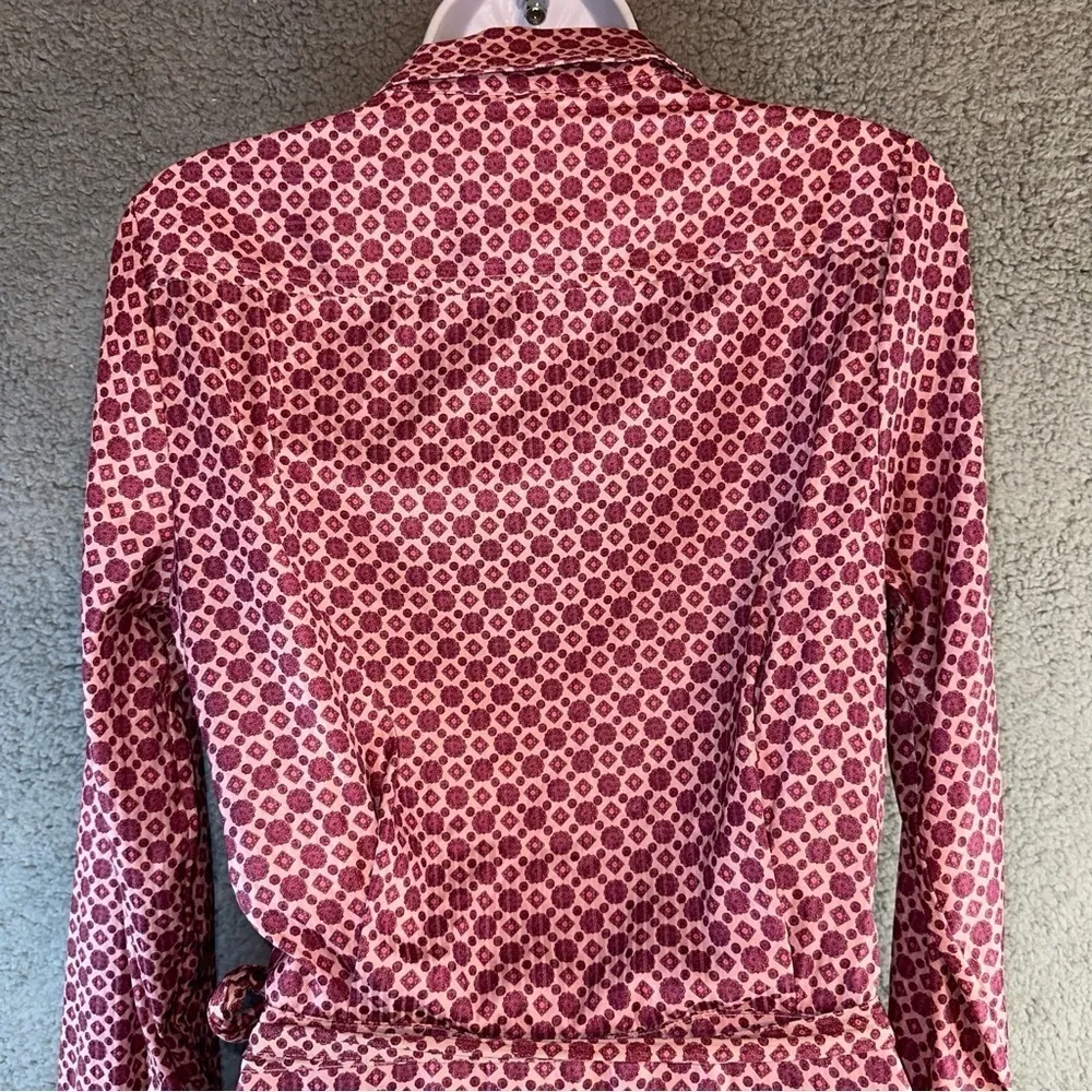 Free People Shirt Women's XS Pink Purple Arlo Wrap Garden Combo Tunic Blouse NWT - Image 7