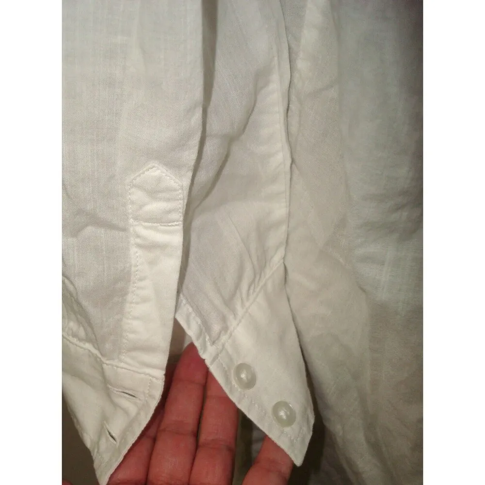 New NWT Womens Prana White Shirt Dress Organic Tunic M Coverup Mauzy Pockets - Image 7
