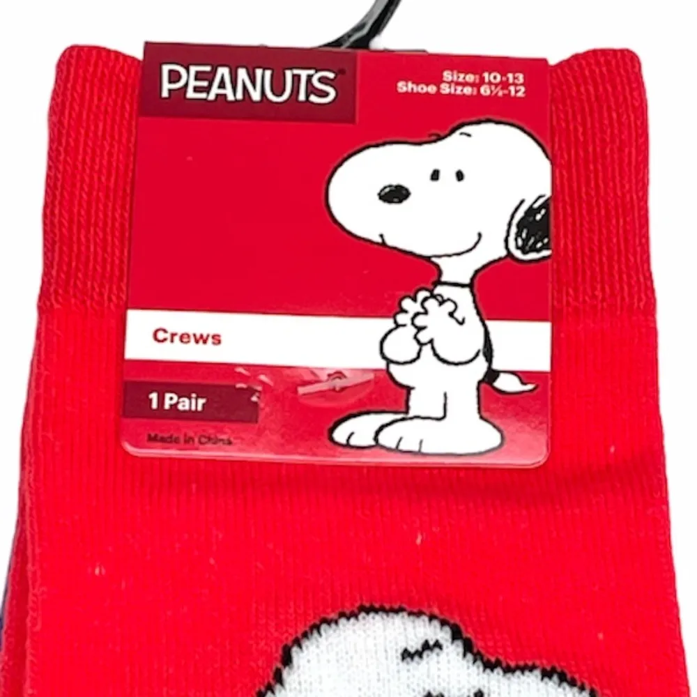Peanuts Snoopy Rainbow Crew Socks Shoe Size 6.5 - Image 5