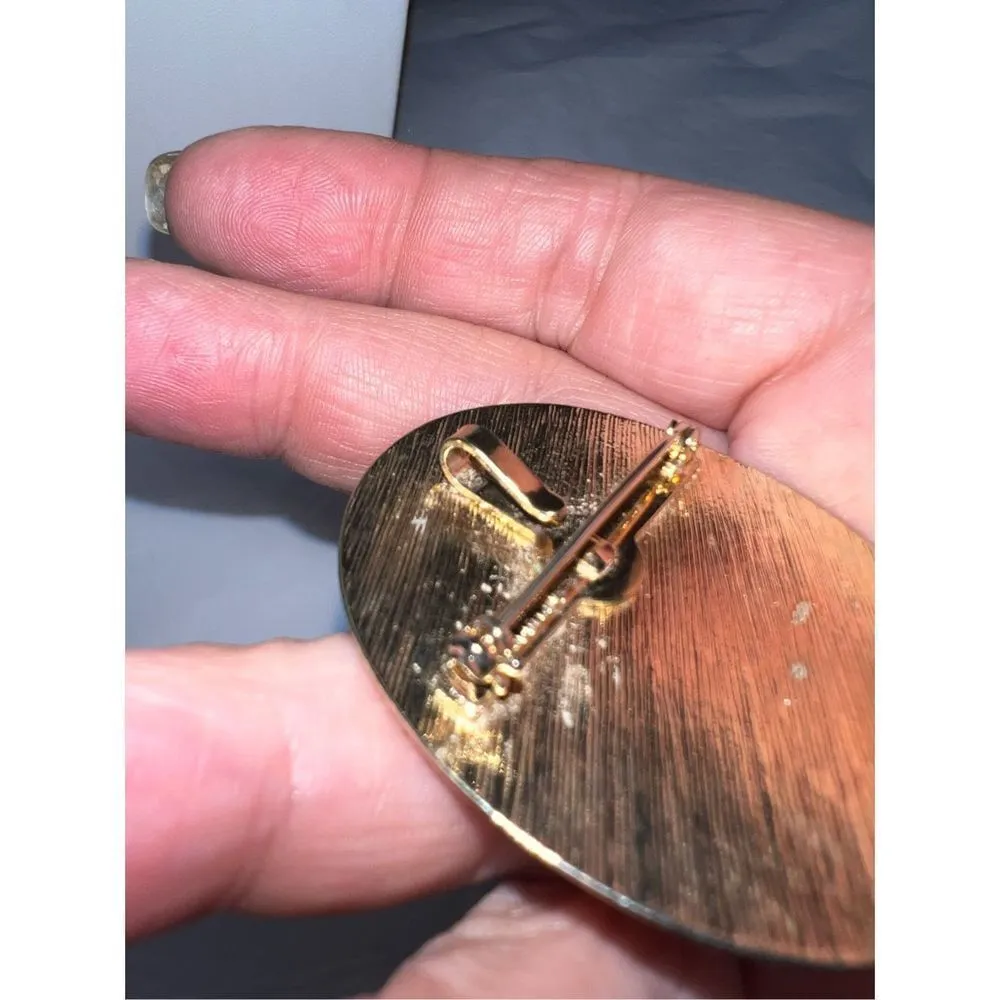 Vintage Sarah Coventry Pink Confetti Coraline Confetti Stone Brooch/Pendant Pink - Image 4