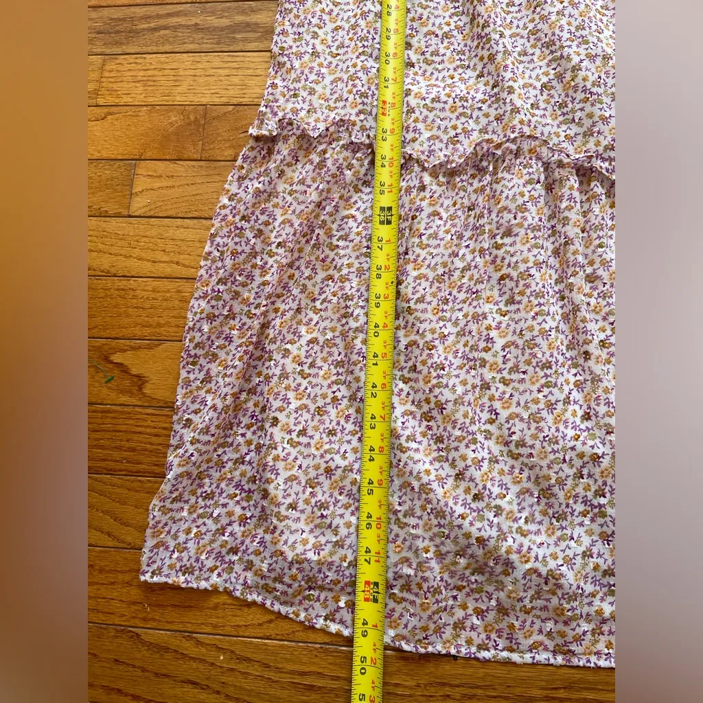 Zara Boho Crochet Floral Maxi Dress Size XS CottageCore - Image 5