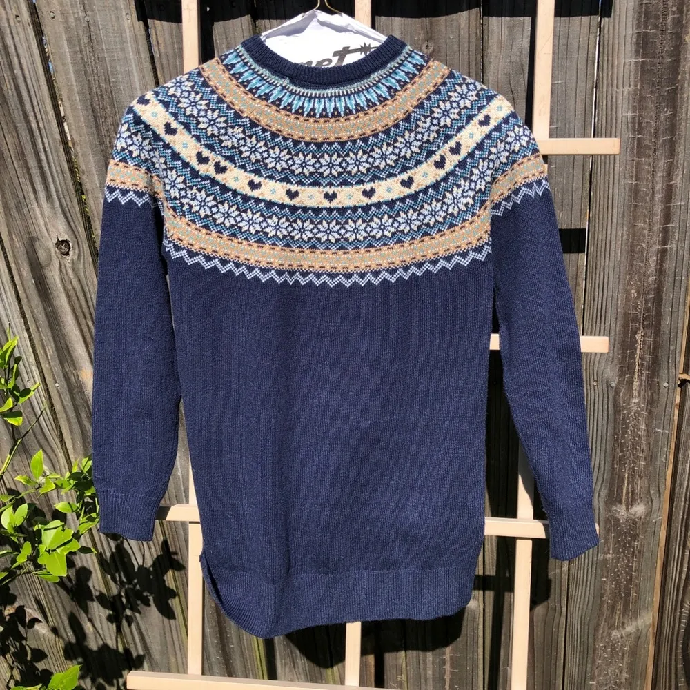 Fat Face Blue Fair Isle Sweater S - Image 9