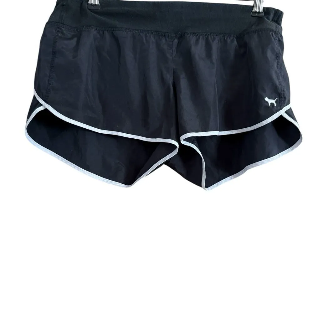 PINK Victoria's Secret Black Athletic Shorts Elastic Waistband - Image 2
