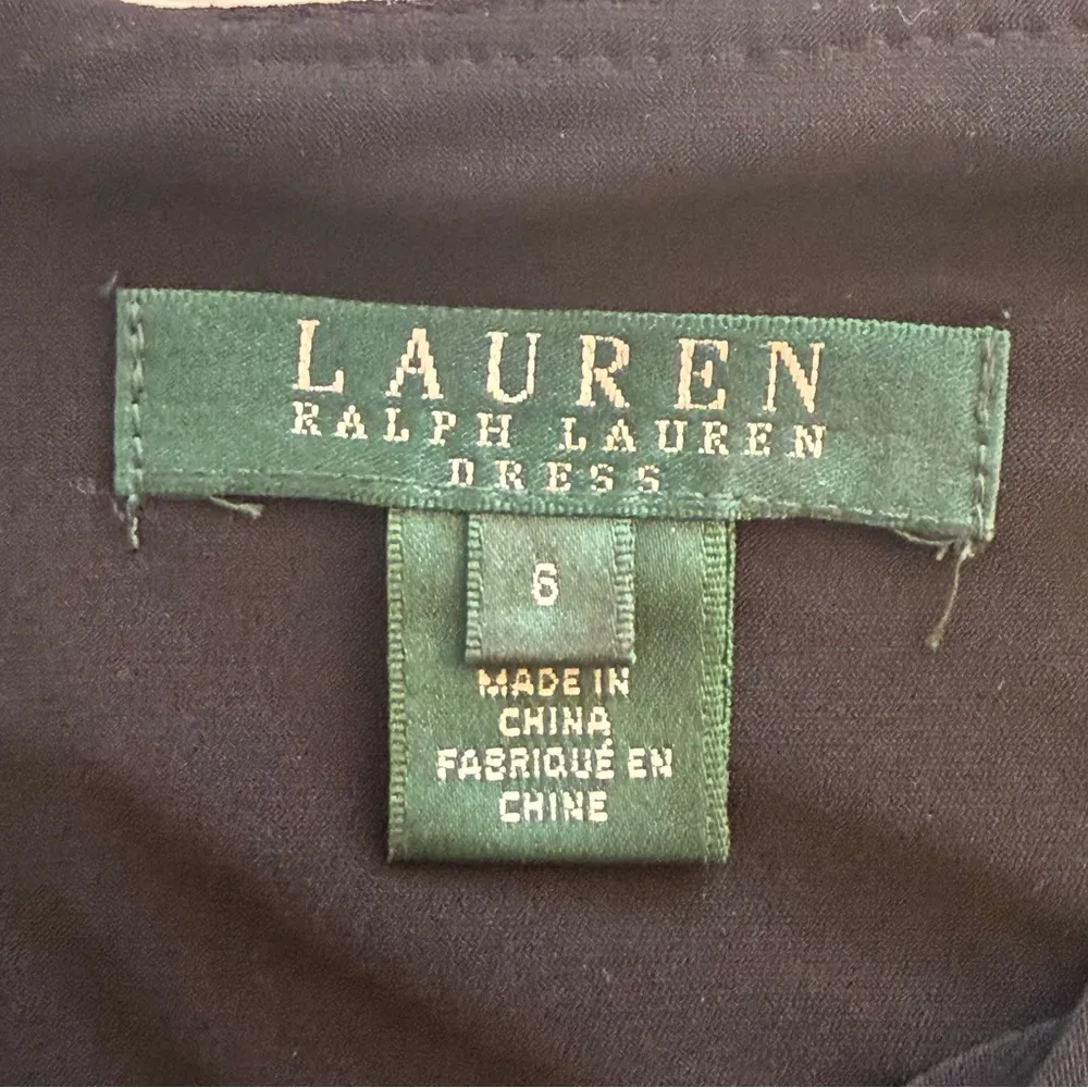 Lauren Ralph Lauren Cocktail Dress Size 6 Scalloped Metallic Lace Event Evening - Image 6