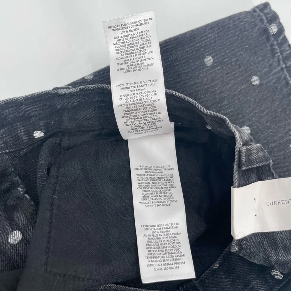 CURRENT/ELLIOTT Jeans Size 24 Denim The Vintage Cropped Slim Polka Dots Dot NWT - Image 13