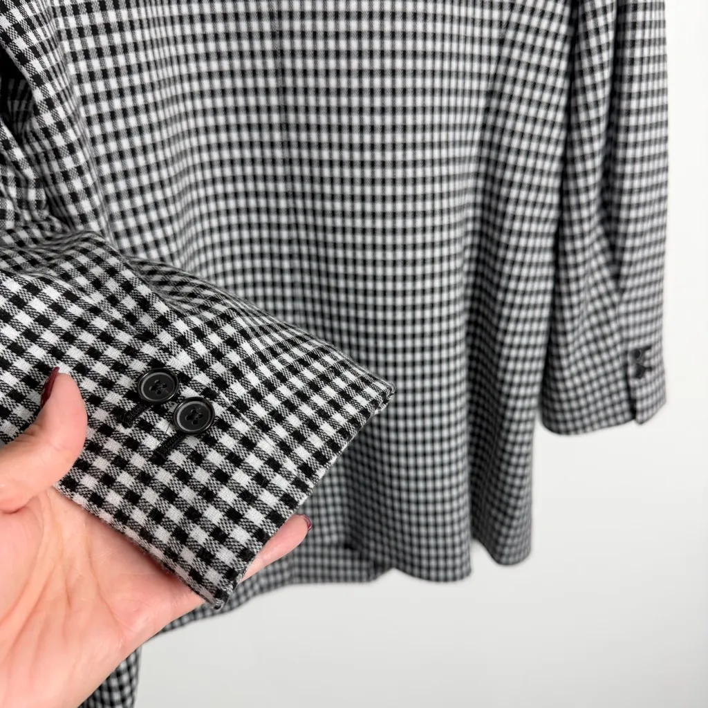 NWOT Bar lll Women’s Black &‎ White Plaid Blazer 14 With Pockets Career Workwear - Image 8