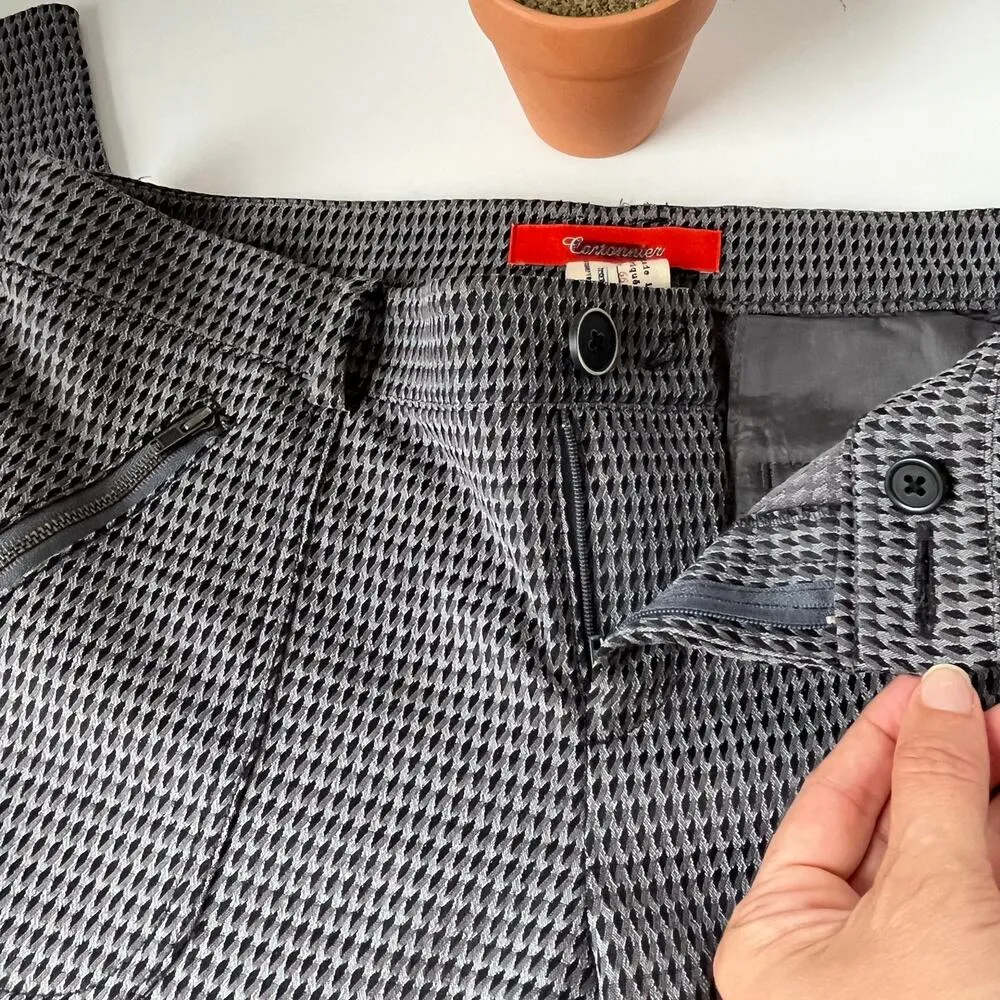 Cartonnier Anthropologie Equestrian Tweed Womens Pants Size 4 Gray Ankle - Image 5