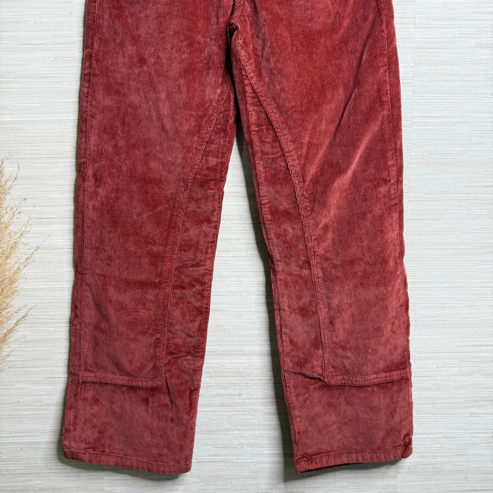 Free People corduroy pants high rise straight cotton blend boho fall winter 24 - Image 3