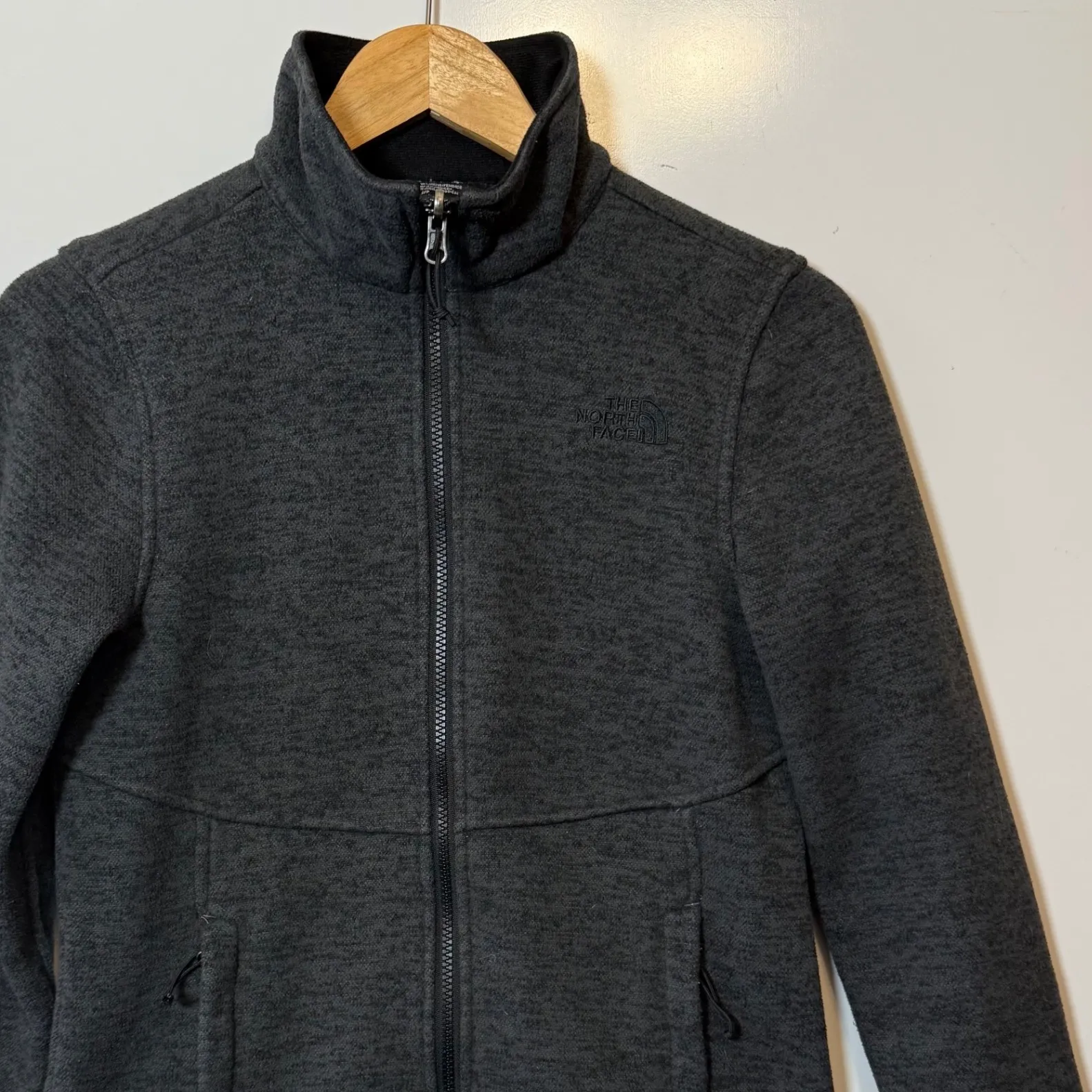 The North Face Womens‎ S P Charcoal Grey Fleece Full Zip Jacket - Image 3