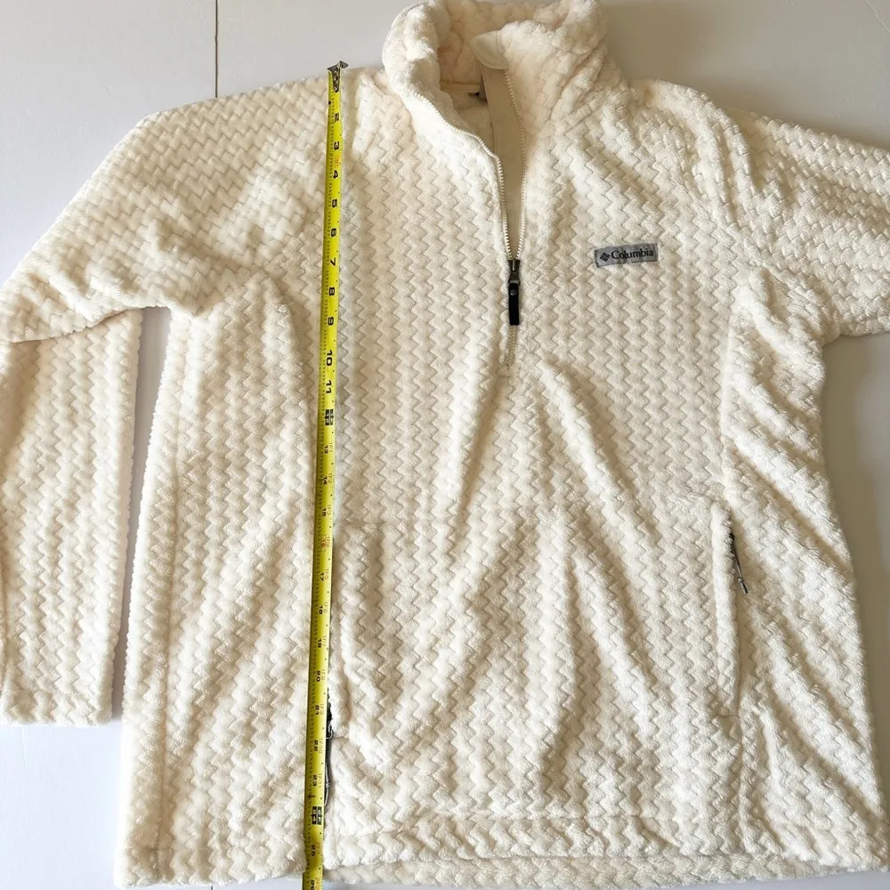 Columbia Cream Sherpa Jacket Women’s 1/4 Zip Size L - Image 8