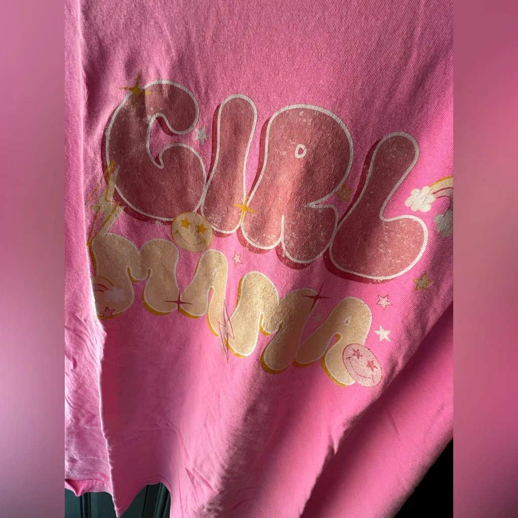 Comfort Colors Pink Girl Mama T-Shirt - Image 2