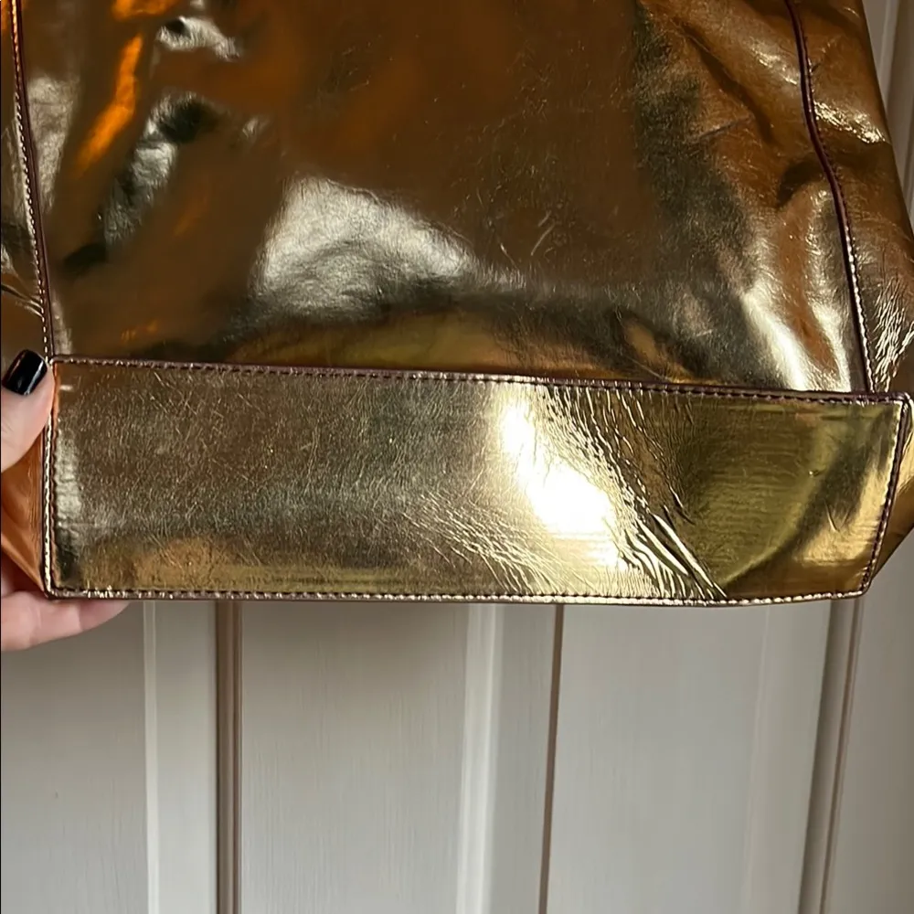 Vera Wang Gold and Purple Tote Bag - Image 7