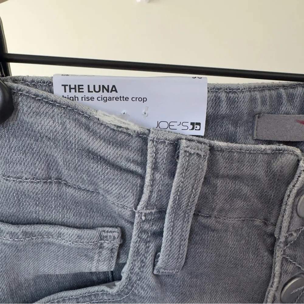 Joe’s The Luna High Rise Cigarette Crop Jeans Gray button fly skinny pockets NWT - Image 6