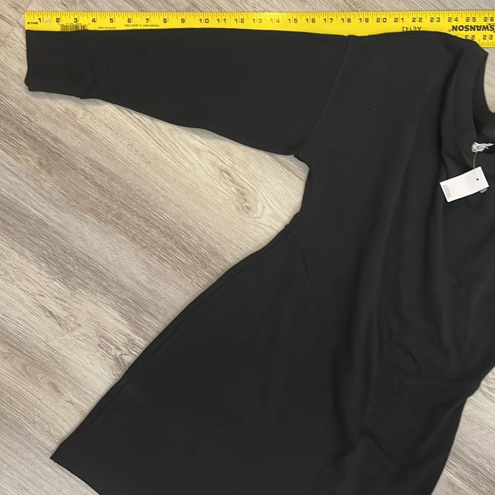 NWT -  Black Long Sleeve Scoop Neck Sweatshirt Dress Size Small - Image 10