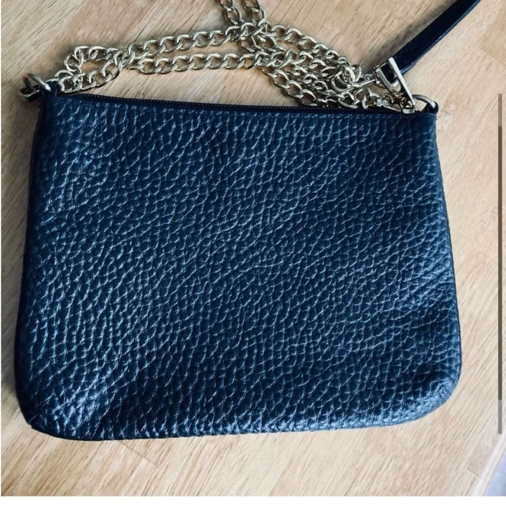 Lodis Emily Convertible Black Leather Handbag with Chain Strap - Image 3