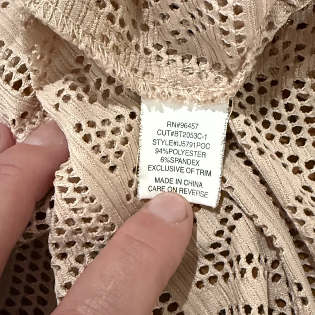 Eyeshadow Tan Boho Western Fringe Vest Size L - Image 5