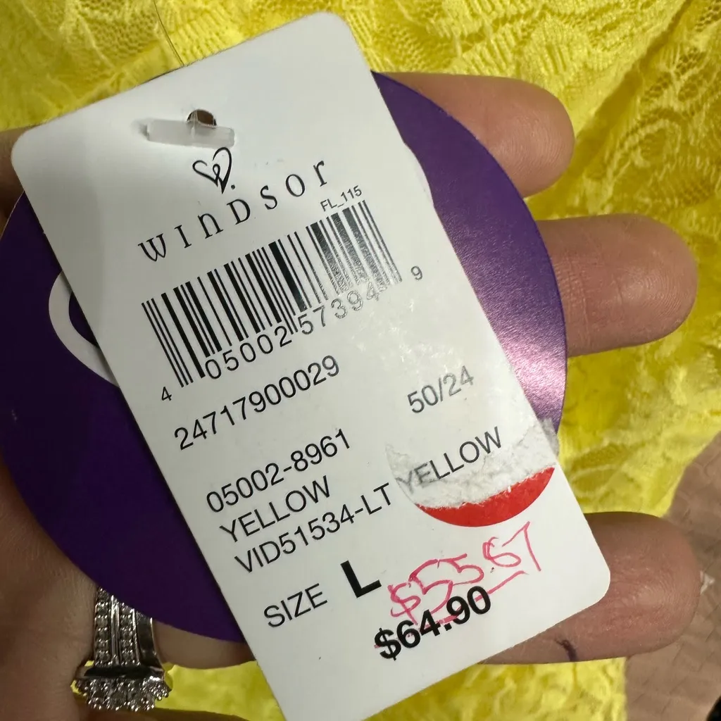 Windsor Vibrant Yellow Lace Maxi Dress - Image 2