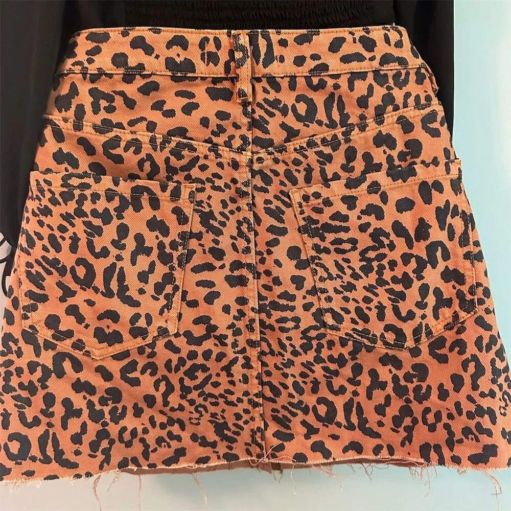 Free People Black and Brown A-line Mini Skirt - Image 6