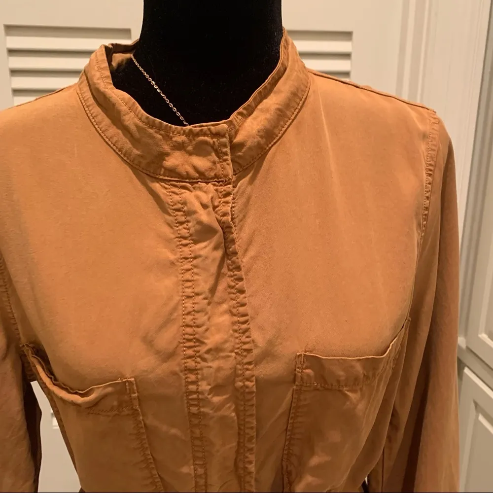 Sanctuary Lyocell Tailored Snap Front Jacket Shirt Top M - Image 2