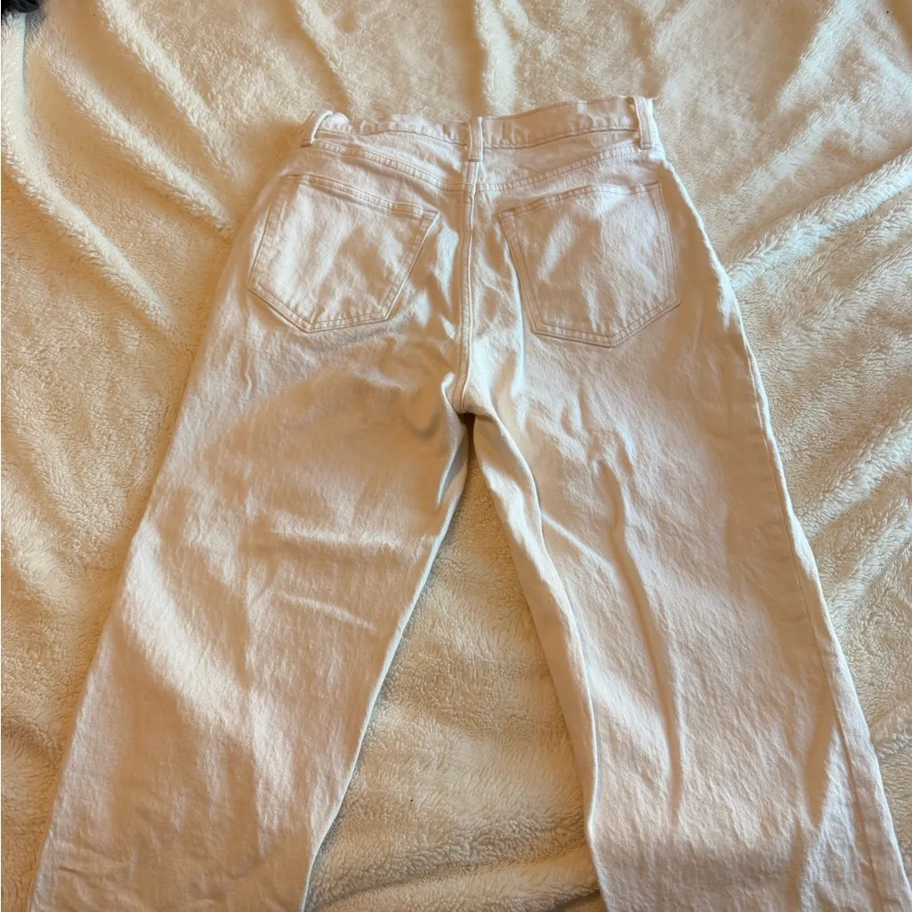 Abercrombie & Fitch Cream Straight Ultra High Rise Jeans - Image 10