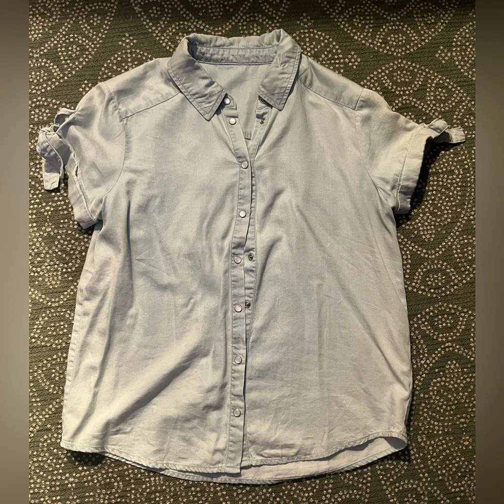 DENIM light snap button shirt - Image 4