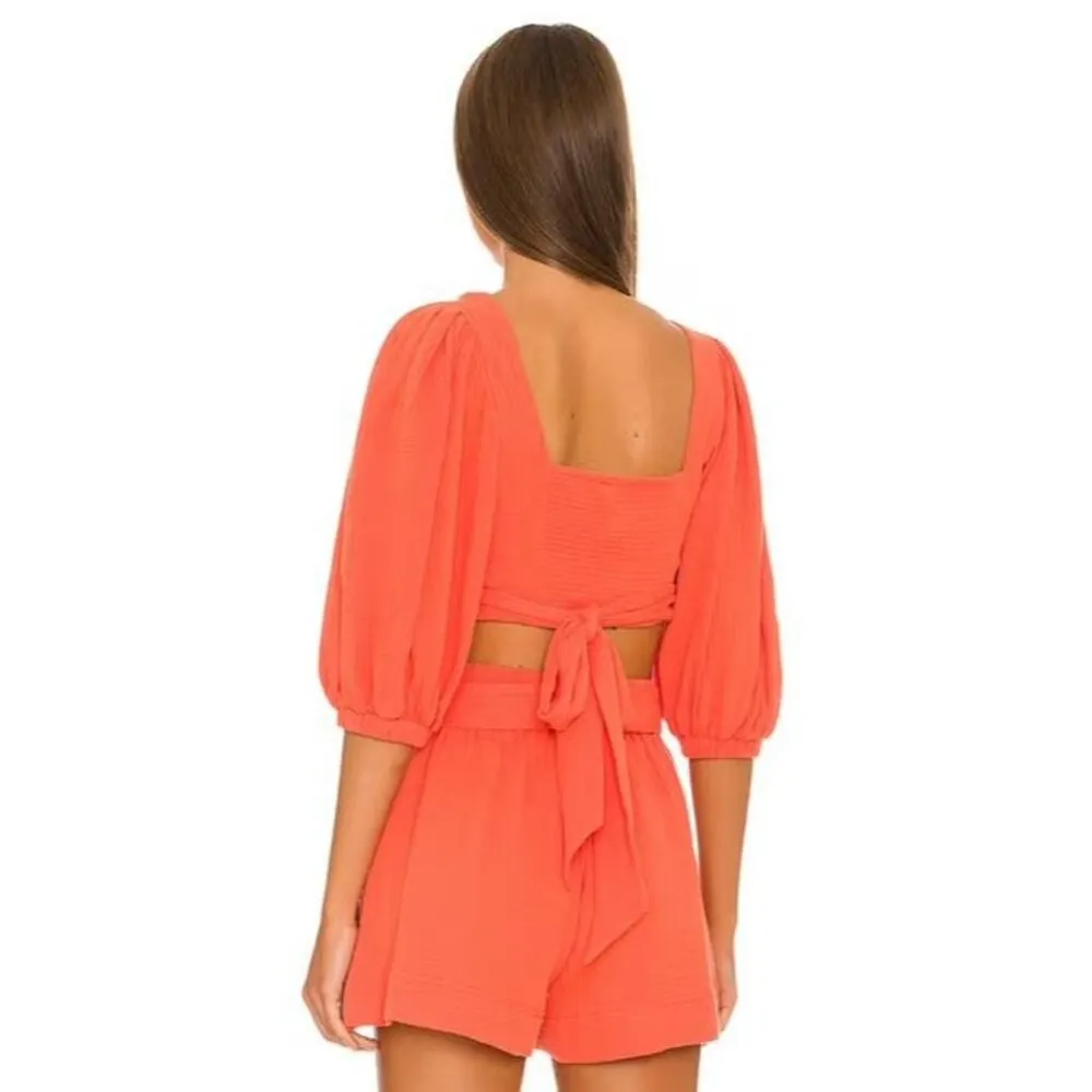 NEW Jonathan Simkhai Size Small Mila Gauze Puff - Image 4