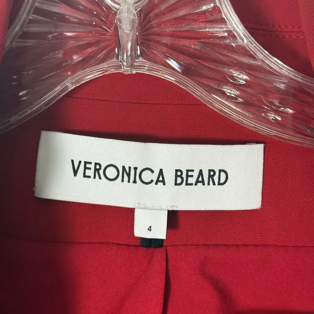 Veronica Beard Long and Lean Dickey Jacket in Crimson Red 4 - Image 6