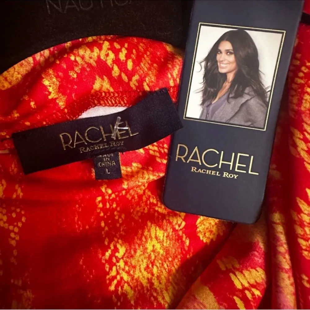 RACHEL Rachel Roy Snakeskin Print Top Pink Size L - Image 3