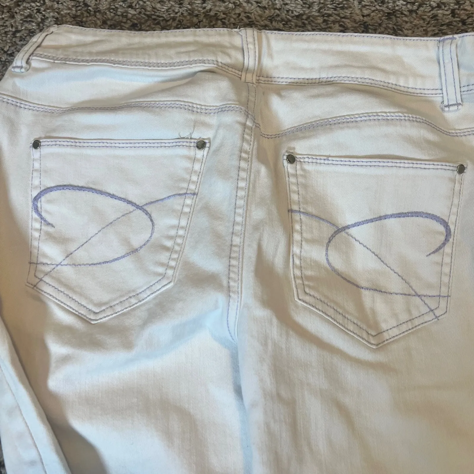 Chicos Platinum White Straight Leg Jeans Women Size 0 (Size 4)Stretch Comfort - Image 7