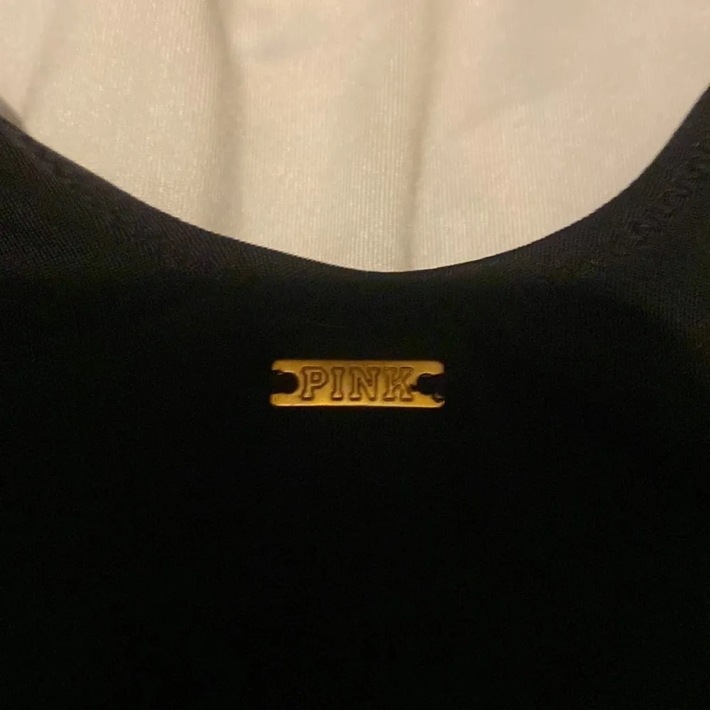 Victoria's Secret PINK Swim Suit One Piece Strappy Black Floral Bird​​​ - Image 5