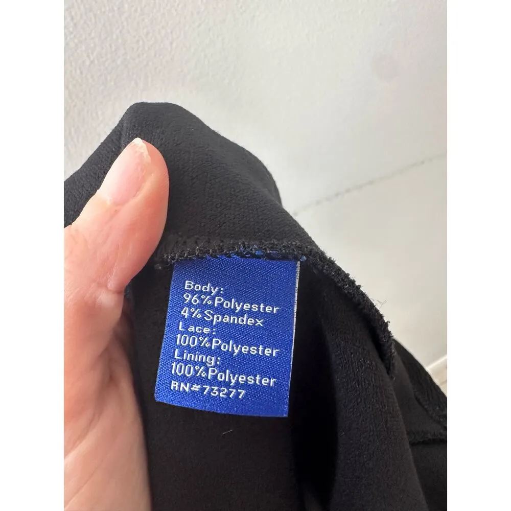 Apt. 9 Dress Women's Small Black Sleeveless Lace Cocktail A-line Office Business - Image 6