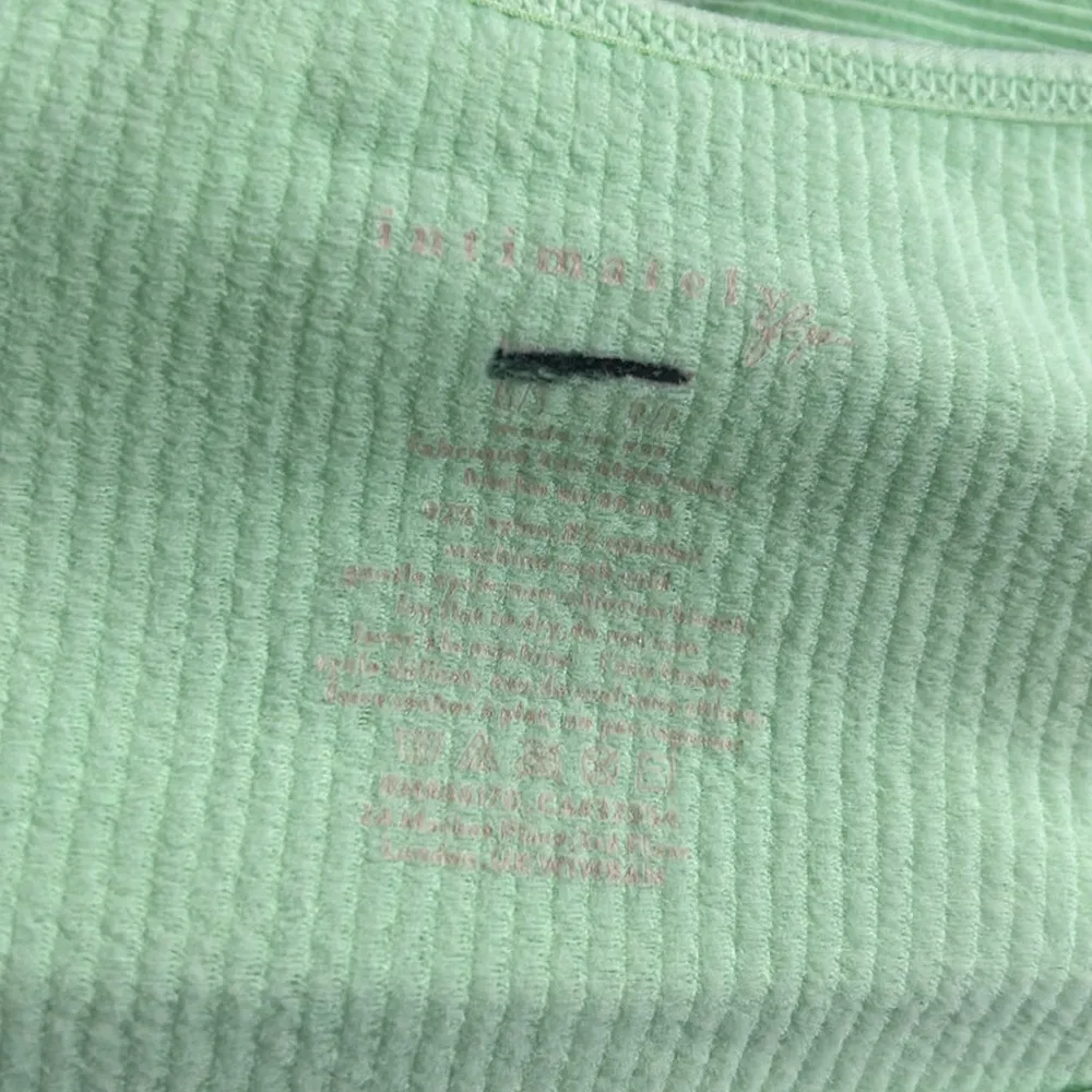 NEW Free People Meg Rib Long Sleeve Cropped Top in Lt Green Size M/L New w/o Tag - Image 5