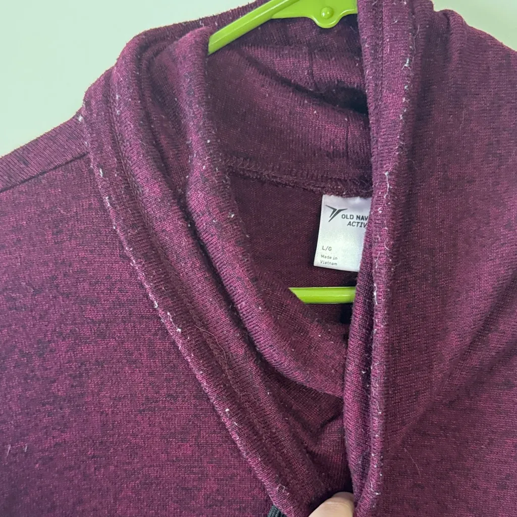 Old Navy Cowl Neck Burgundy Hoodie / J7 - Image 4