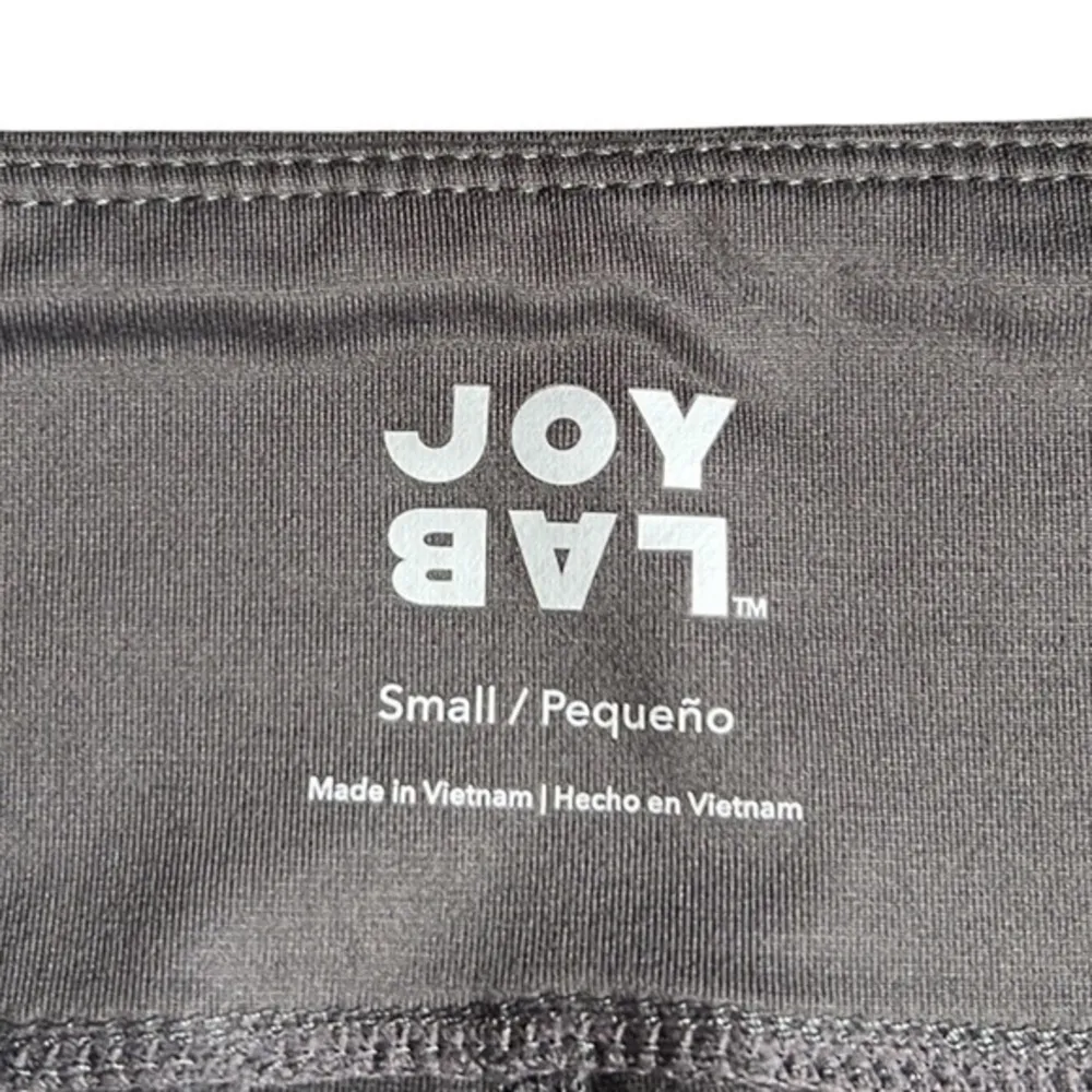 Joy Lab Charcoal Gray Silver Yoga Capri Crop Cut Out Leggings Size Small - Image 6
