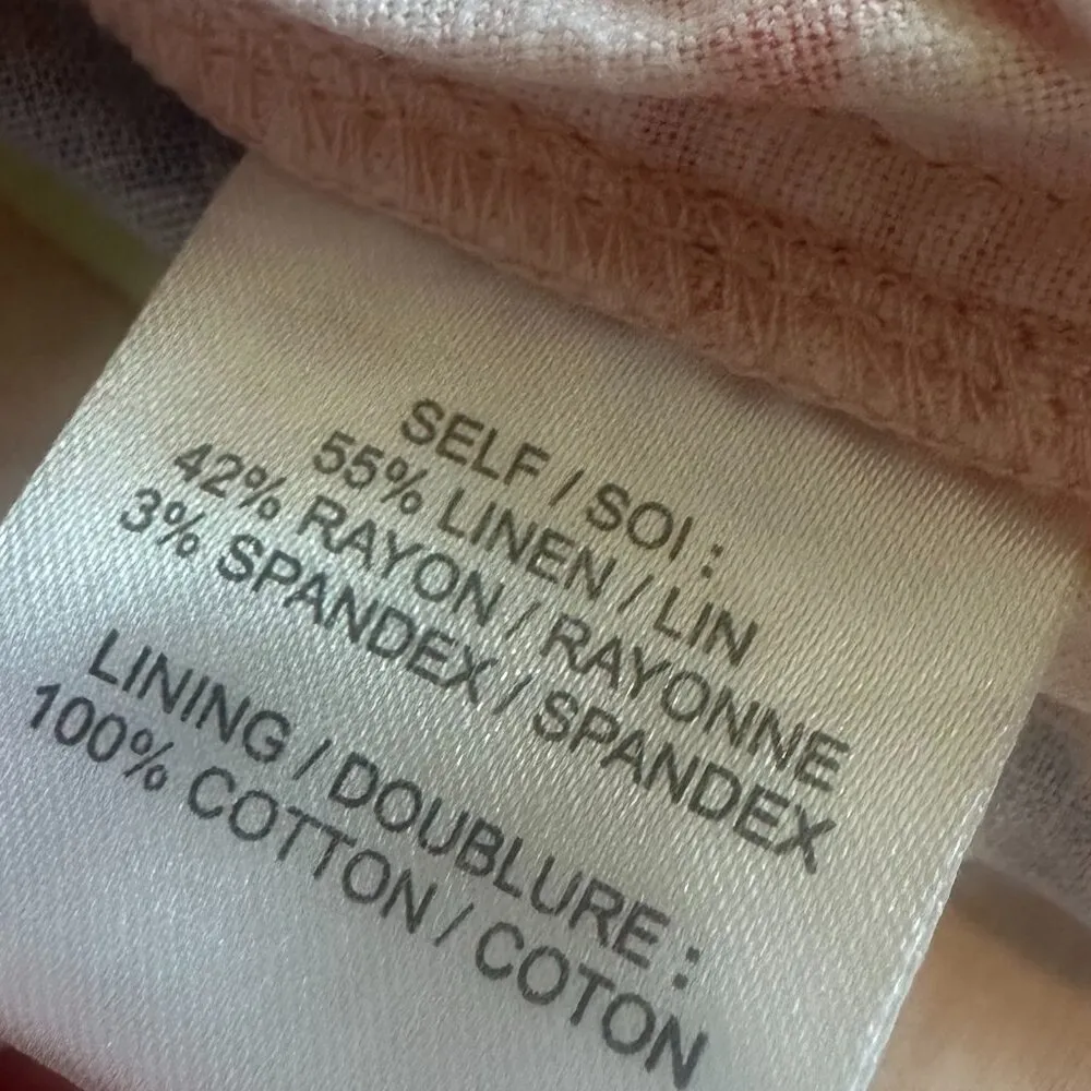 Tanya Taylor Light Pink Colorful Floral Print Dress Midi Short Sleeve Size 18 - Image 11