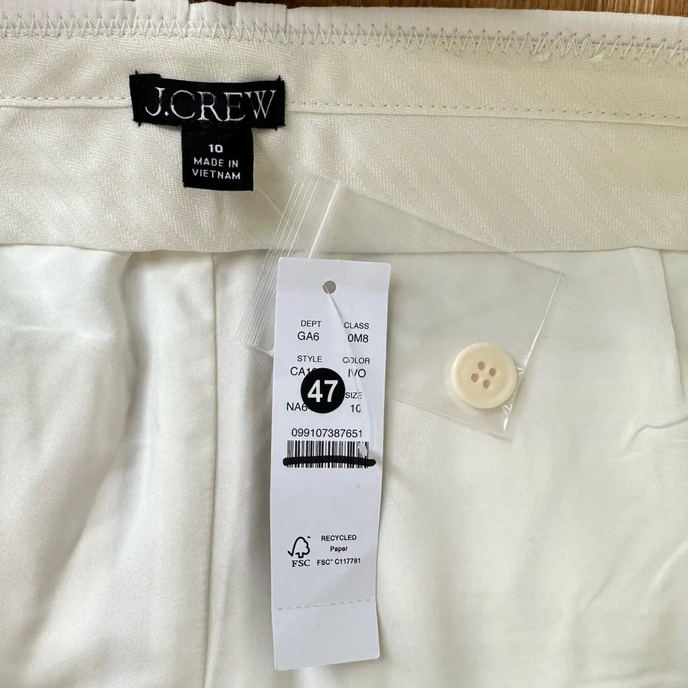 NWT J. CREW Pleated 9" Trouser Short with Belt in Linen Blend CA190 - Image 6