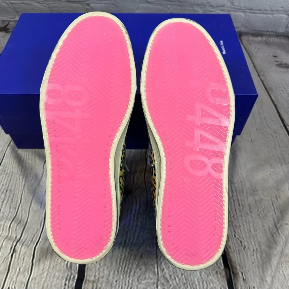 P448 Jack Holographic Tiger Print Iridescent Sneakers White EU38 (US 7.5-8) NEW - Image 9