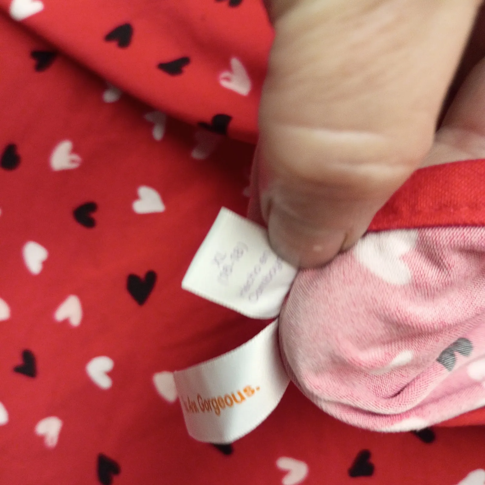 JOYSPUN Nightgown Sleep Dress XL 16 18 Red Heart Print Lace Trim Cami - Image 6