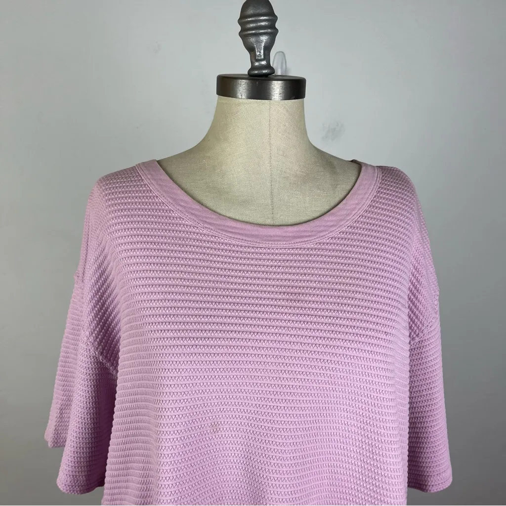 Big Bud Press Lilac Ribbed Short Sleeve Top Purple Size undefined - Image 3